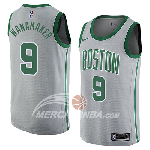 Maglia NBA Boston Celtics Brad Wanamaker Ciudad 2018 Grigio